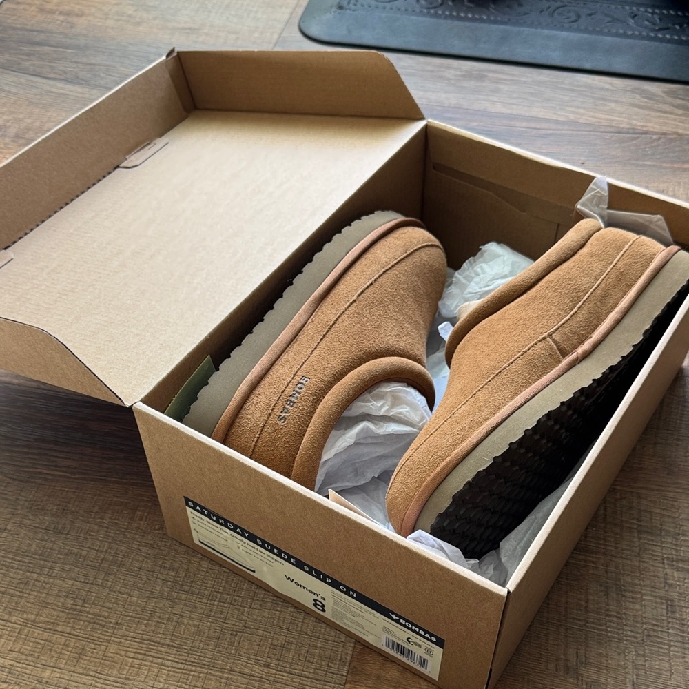 Bombas Women’s Saturday Suede Slip-On Shoes in Tan Size 8